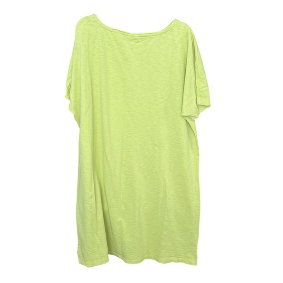 J Jill Chartruese Yellow Green Tee Shirt Tunic Dress 2X - Picture 4 of 4